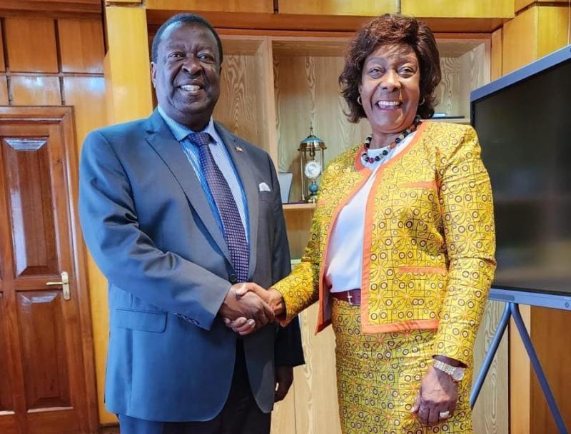 File image of Prime Cabinet Secretary Musalia Mudavadi and Charity Ngilu.